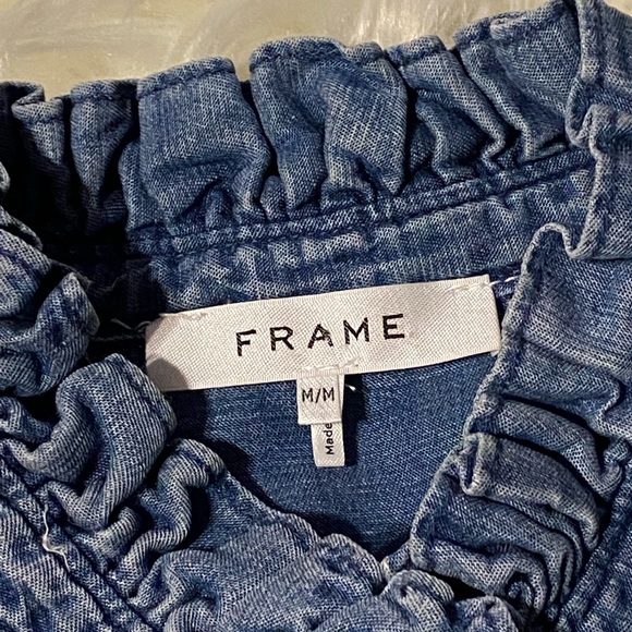 Frame Chambray Ruffle Shirt - Picture 11 of 14